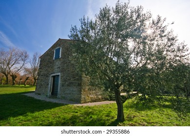 Old Mill House For Olive Oil Production In Slovenian Istria, Europe