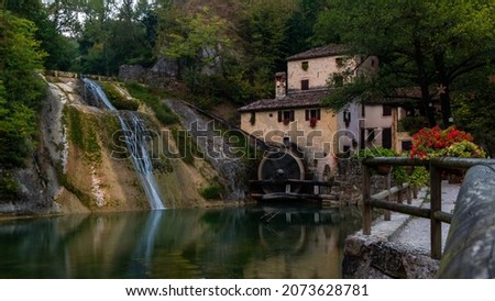 old mill, still working, in the first light of the morning
