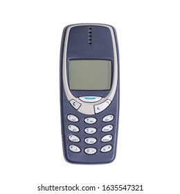 Old mobile phone on a white background. Isolated
