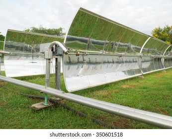 The Old Model Of Solar Parabolic Trough In Green Field