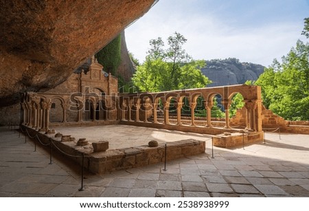 The Old Monastery of San Juan de la Peña, Romanesque art and the first royal pantheon in Aragon in Huesca, Spain