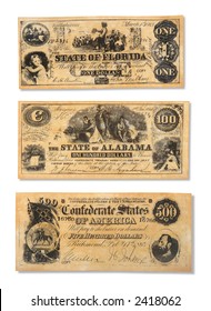 Old Money Bank Notes From The United States