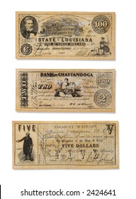 Old Money Bank Notes From The United States