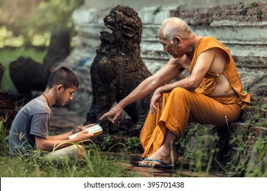 Old Monk Teaches Boy 