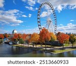 Old Montreal Grand Roue Surrounded by Autumn Colors