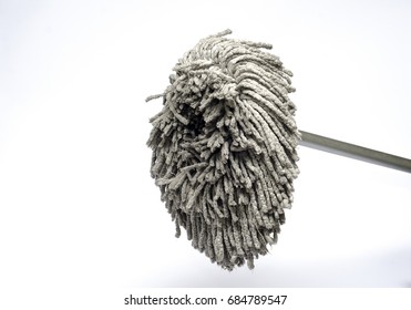 Old Mop Isolated On White Background