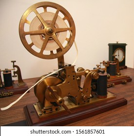 Old Morse Telegraph Machine Device 