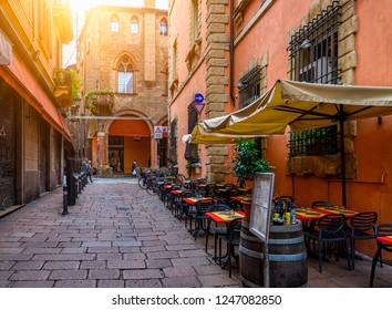 Old narrow street in Bologna, Emilia Romagna, Italy - Powered by Shutterstock