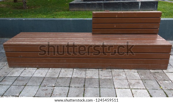 Old Natural Wood Plank Bench Benches Stock Photo Edit Now 1245459511