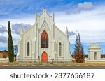 Old neo-Gothic Dutch Reformed church built in 1874 by Carl Otto Hager in Ladismith, Little Karoo , Western Cape, South Africa