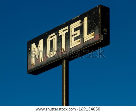 Old neon Motel sign