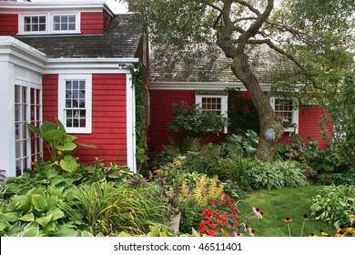 Old New England Home In Red