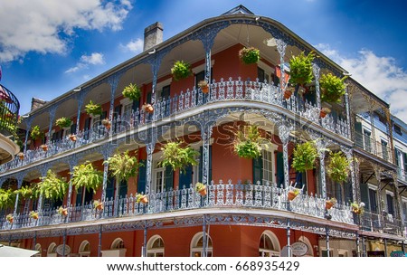 Old New Orleans Building with Balconies