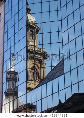 Image, Stock Photo Old meets new Church spire