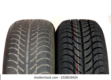 Old And New Winter Car Tires