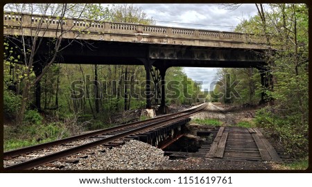 The old New York, Susquehanna and Western Railroad passing under NJ Route 23