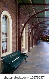 Old Newcastle Railway Station At Night, Newcastle, NSW, Australia