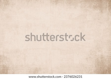OLD NEWSPAPER BACKGROUND, BEIGE GRUNGE PAPER TEXTURE, VINTAGE SCRATCHED WALLPAPER PATTERN WITH FREE TEXTURED SPACE FOR TEXT