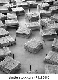 Old Newspapers Stack