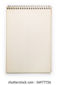 Old Note Book Isolated On White.