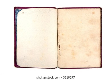 Old Notebook With Blank Pages Isolated On White