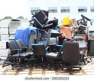 Old Office Chair Lay The Pile