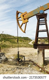 Old Oil Rigs In The Albanian Mountains.