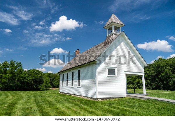 Old One Room Schoolhouse On Beautiful Stock Image Download Now