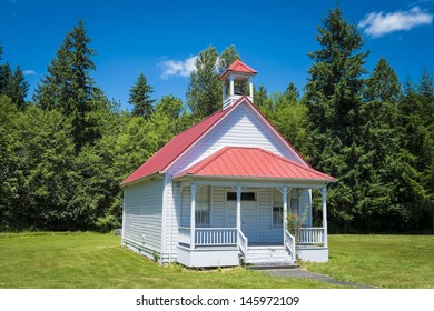 Old One-room Rural School House In Oregon