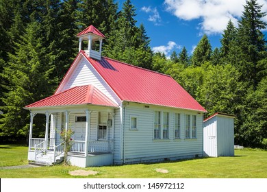 Old One-room Rural School House In Oregon