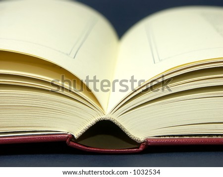 Old open book