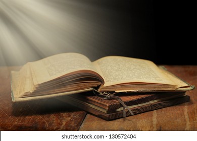 Old Open Book Magic Light On Stock Photo 130572404 | Shutterstock