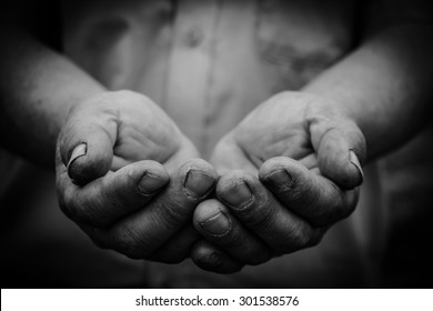 Old Open Hands Dark Corners Stock Photo 301538576 | Shutterstock