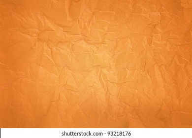 Old Orange Paper Grunge Background, Ancient Texture