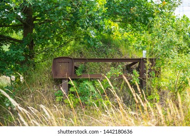 Old Orphan Train Wagon Stands On A No-longer-used Siding