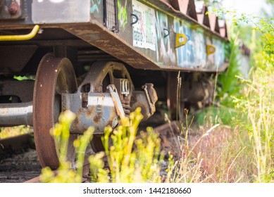 Old Orphan Train Wagon Stands On A No-longer-used Siding