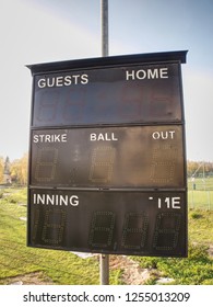 Old Outdoor Digital Score Board.  High Power Led Light System