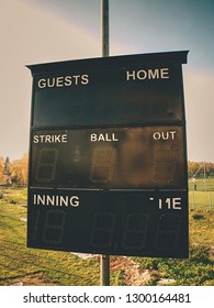 Old Outdoor Digital Score Board.  High Power Led Light System