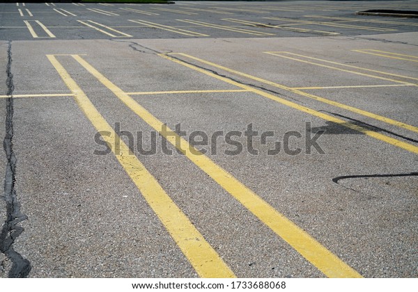 old outdoor empty parking\
lots  