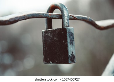 An old padlock.
