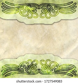 Old paper with calligraphy pattern