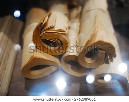 Old paper documents.Documents in the archive