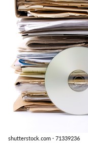 Old paper files and modern cd archive