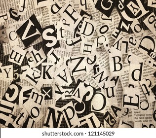 old paper with letters, background