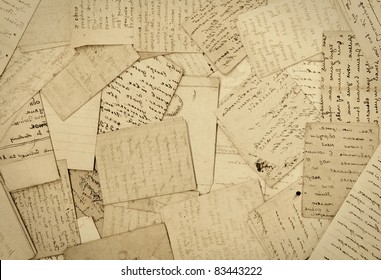 old paper, old letters, background