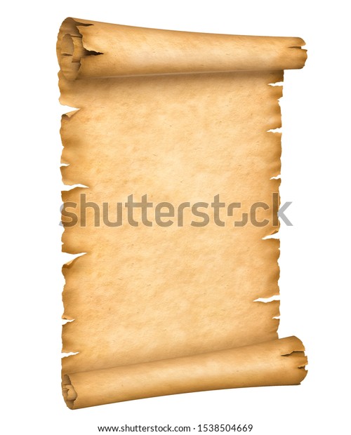 Old Paper Manuscript Papyrus Scroll Vertically Stock Photo (Edit Now ...