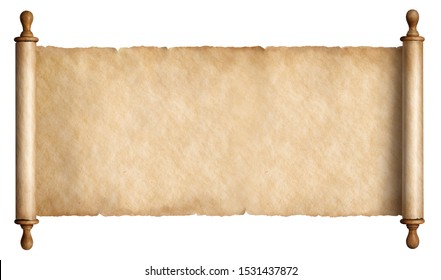old paper scroll or parchment isolated