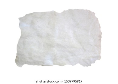 Old Paper Is Slightly Wrinkled On An Isolated Background