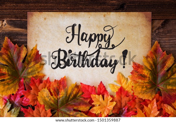 Old Paper Text Happy Birthday Colorful Stock Photo 1501359887 ...