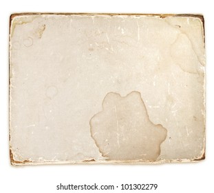 old paper texture background, with rough texture and edges on white